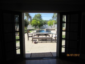 Interior View Double Set of Retractable Screen Doors Sherman Oaks