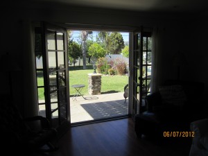 Interior View Retracted Double Set of Retractable Screen Doors in Sherman Oaks